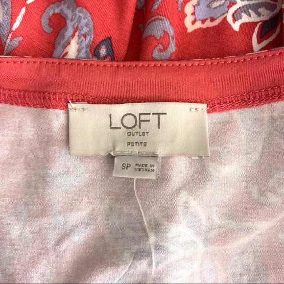 LOFT Outlet Floral Ruffled Cap Sleeve Dress Size SP NWT - Picture 2 of 5